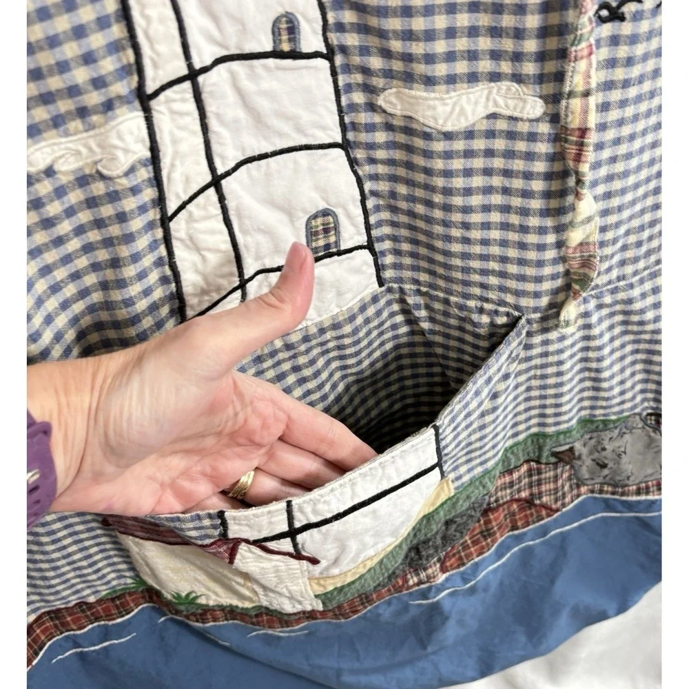 PATCH MAGIC Women Lighthouse Apron‎ Multicolor Reversible Pocket Cook Bake 10a-4